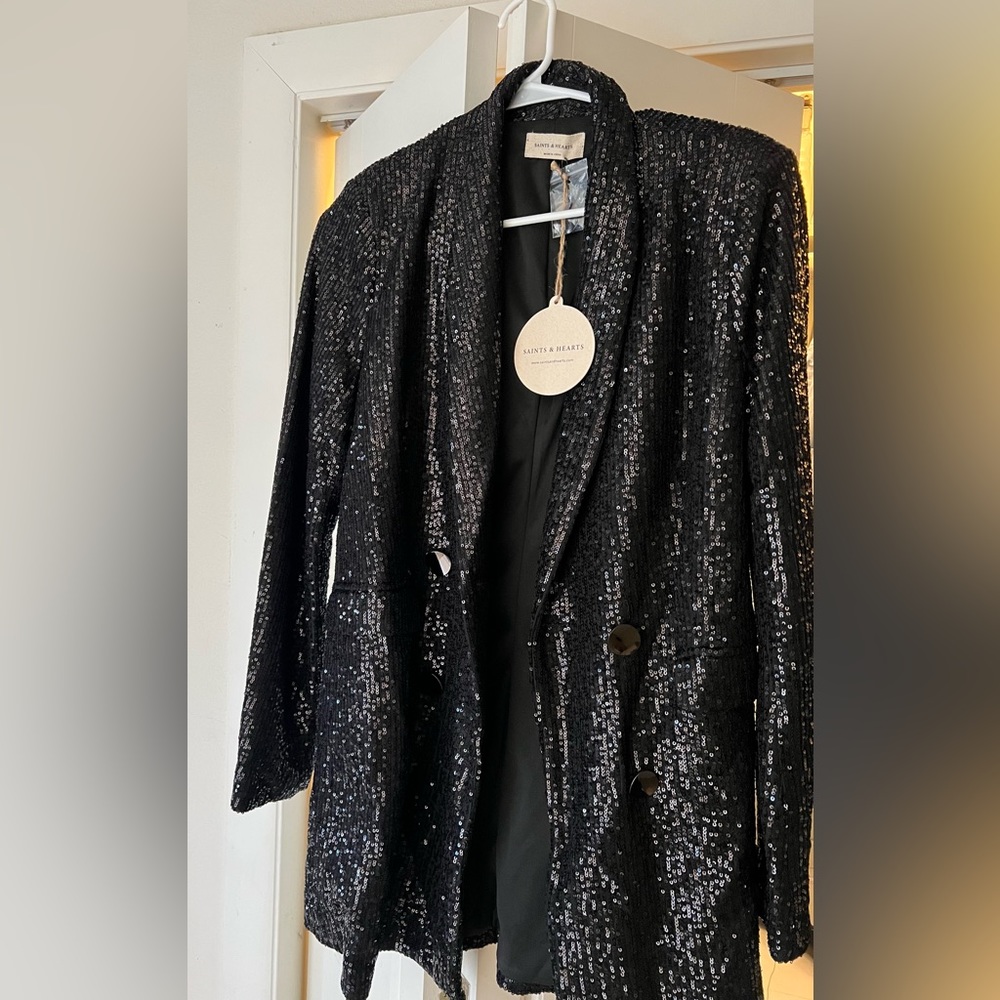 Black sequin blazer